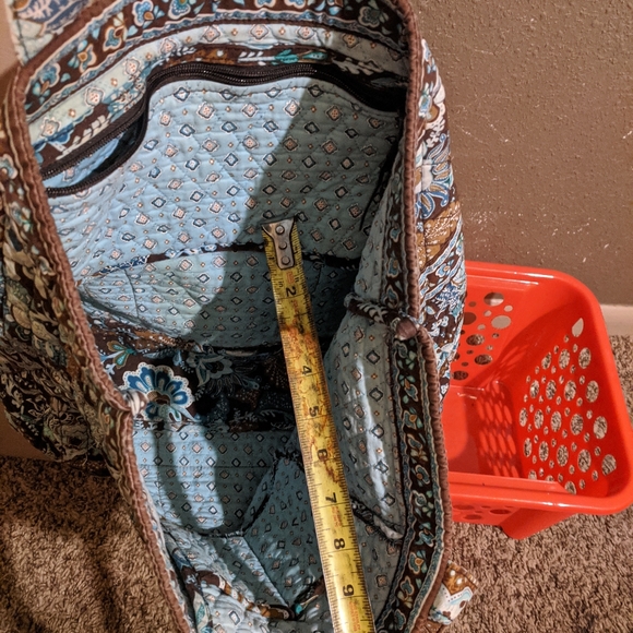 Vera Bradley Retired Java Blue Patterned Tote - Picture 6 of 7